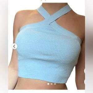 Kendall and Kyle’s women blue top. NWT size M.